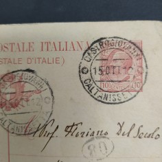 Lettera attribuita a Napoleone Colajanni datata 1912, cartolina 14x9 cm, macchie 2