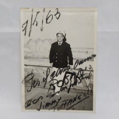 Foto autografata da Jimmy Toffanelli con dedica 1963. Scritte poco definite