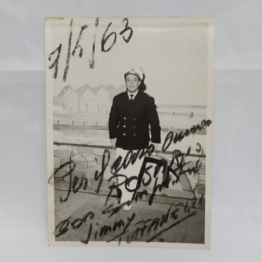 Foto autografata da Jimmy Toffanelli con dedica 1963. Scritte poco definite