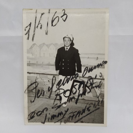 Foto autografata da Jimmy Toffanelli con dedica 1963. Scritte poco definite