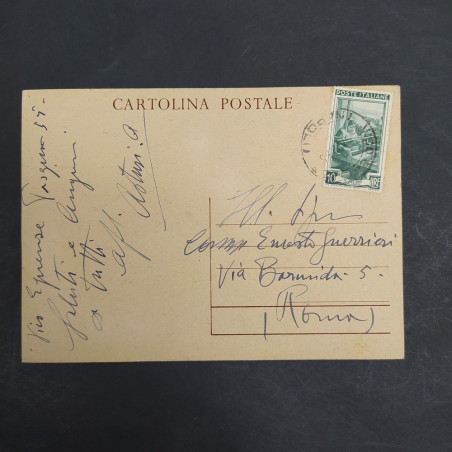 Cartolina con augurio di Buone Pasqua dipinta da artista non riconosciuto