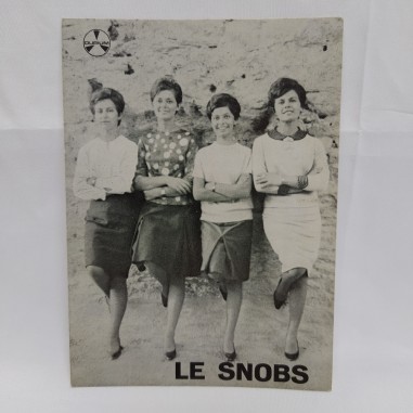 Cartolina con foto e autografo del gruppo Le Snob, 1965. Buone condizioni