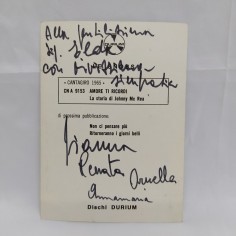 Cartolina con foto e autografo del gruppo Le Snob, 1965. Buone condizioni 2