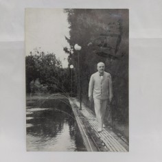 Cartolina con foto autografata dall'editore Corrado Tedeschi - Nuova enigmistica