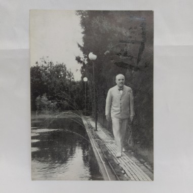 Cartolina con foto autografata dall'editore Corrado Tedeschi - Nuova enigmistica