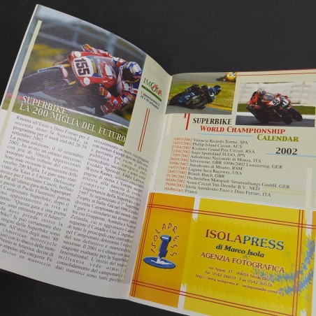 Autografo del pilota Schumacher su libretto del Circuito di Imola 2002. Buono
