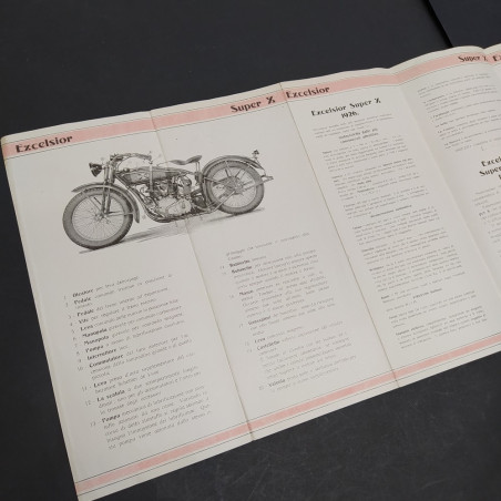 Catalogo motocicletta Excelsior Super X e Super Sport 1926. Buone condizioni