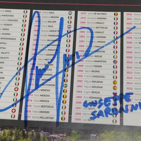 Lotto di 2 Album Panini Giro d'Italia Amore infinito 102 con autografi. Ottimi