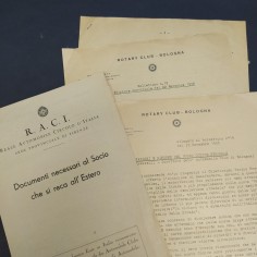 Documenti del Rotari Club Bologna e RACI anni '50. Ingiallimenti 2