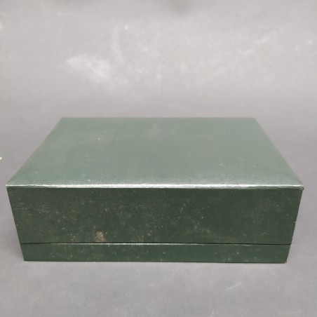 Cofanetto per orologio Omega De Ville color verde con targhetta ben conservato