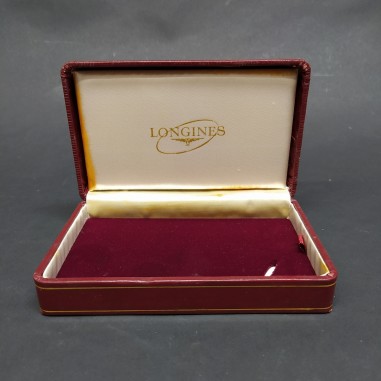Cofanetto per orologio Longines bordeaux con macchioline di umidità