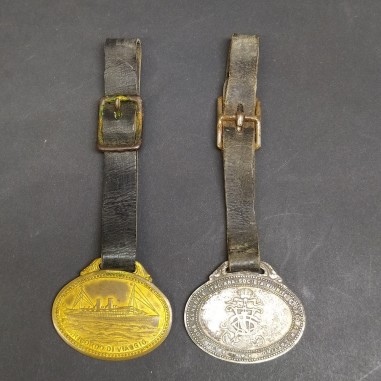 Medaglia Ricordo di viaggio società Florio e Rubattino in metallo grigio
