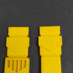 Cinturino per orologio Tag Heuer in gomma giallo. Buone condizioni 2