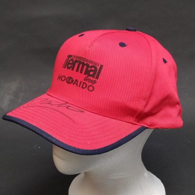 Cappellino Termal Group con l'autografato di Jacques Villeneuve. Ben conservato
