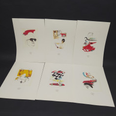 Lotto di 6 stampe Ferrari Centro Culturale GT Giovanni Taddia, 50x34,5 cm