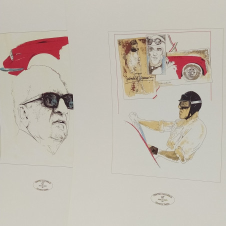 Lotto di 6 stampe Ferrari Centro Culturale GT Giovanni Taddia, 50x34,5 cm