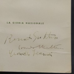 Manifesto premio 2° Olimpiade culturale della gioventù con autografo di Guttuso 2