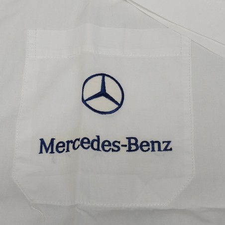 Lotto di 2 camicie Mercedes bianca e nera, maniche lunghe e corte. Inusate