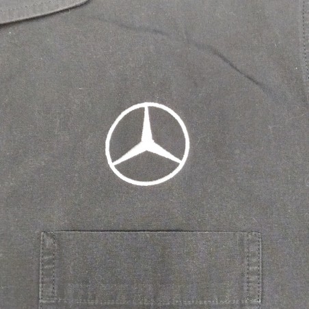 Lotto di 2 camicie Mercedes bianca e nera, maniche lunghe e corte. Inusate