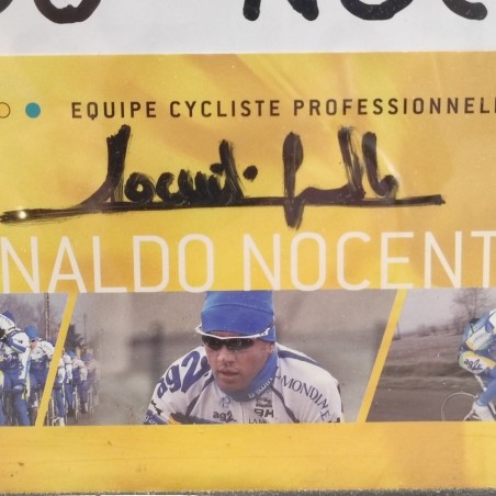Maglia gialla ciclismo tour de France con autografo originale Rinaldo Nocentini