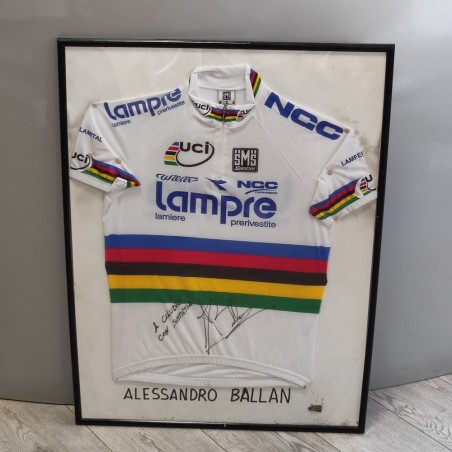 Maglia ciclismo Colnago squadra Lampre con autografo Alessandro Ballan