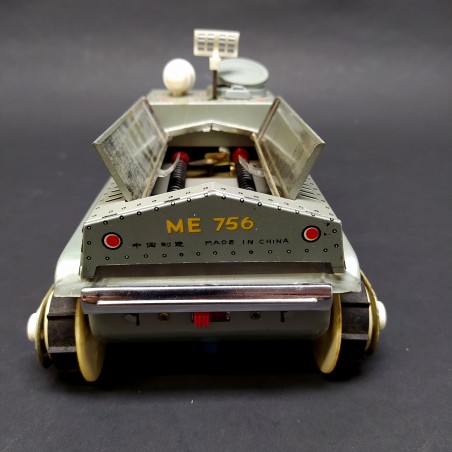 Anti-aircraft tank cinese giocattolo in latta Gyro Action a batteria con cingoli