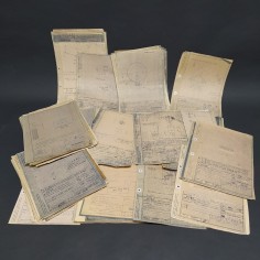 Blocco 306 disegni e progetti di motociclette Guzzi anni '70-'80 con pieghe