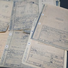 Blocco 306 disegni e progetti di motociclette Guzzi anni '70-'80 con pieghe 2