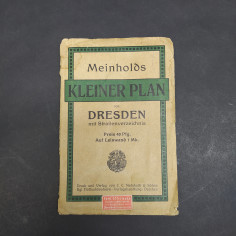 Mappa tascabile della città di Dresda - Kleiner plan von Dresden, inizi '900