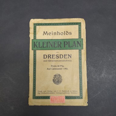Mappa tascabile della città di Dresda - Kleiner plan von Dresden, inizi '900