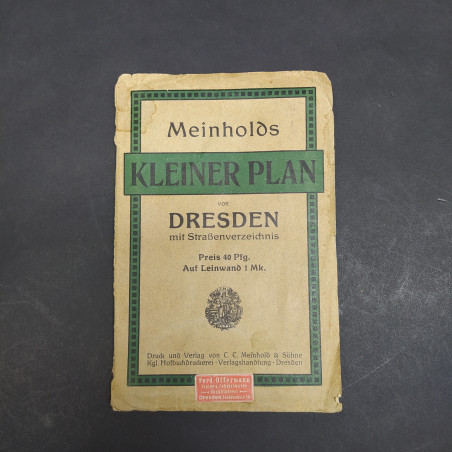 Mappa tascabile della città di Dresda - Kleiner plan von Dresden, inizi '900