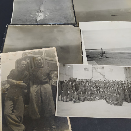 Lotto di 12 foto di navi, porti e marinai 1920 di cui alcune annotate