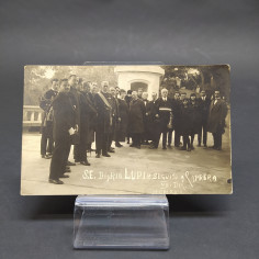 Cartolina del S.E. Dario Lupi e seguito a Caprera nel 1923. Vistosa fioritura