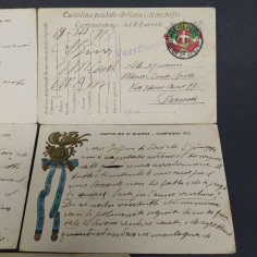 Lotto di 5 cartoline postali dalla campagna militare 1915/16/17, 11° Bersaglieri 2