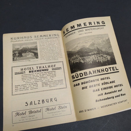 Guida turistica per stranieri a Vienna in tedesco, francese, inglese 1930