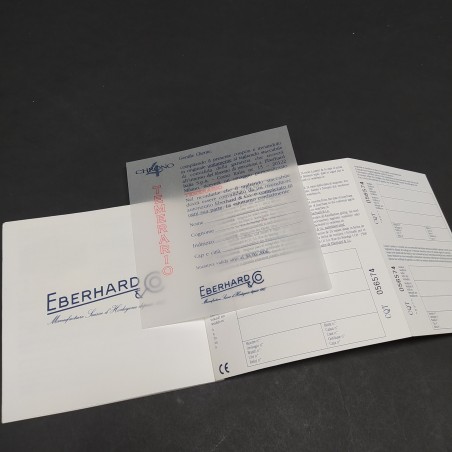 Libretto e garanzia di un orologio Eberhard Chrono 4 Temerario. Buone condizioni