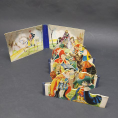 Lotto di 3 albi illustrati fustellati snodati per bambini anni '40, ill.Galbiati 2