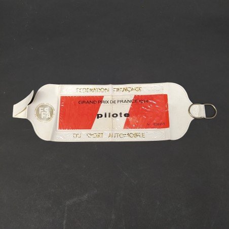 Fascia per pilota Grand Prix France GP di Francia 1974 numerato 000013. Pieghe