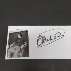 Ritaglio di giornale con foto del ciclista Bartali e autografo stampato 2