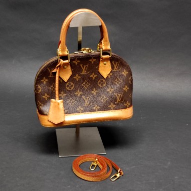 Borsa a mano Louis Vuitton mod. Alma in pelle marrone usata