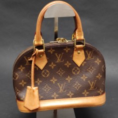 Borsa a mano Louis Vuitton mod. Alma in pelle marrone usata 2