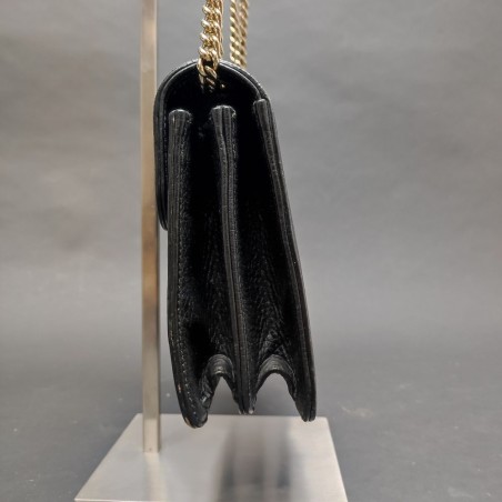 Borsetta a spalla Gucci Interlocking pelle nera