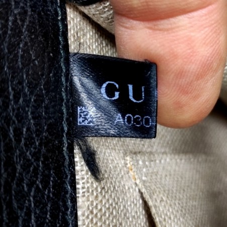 Borsetta a spalla Gucci Interlocking pelle nera