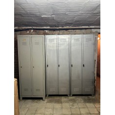 Armadietto doppio in metallo uso spogliatoio 60x180x33 cm
