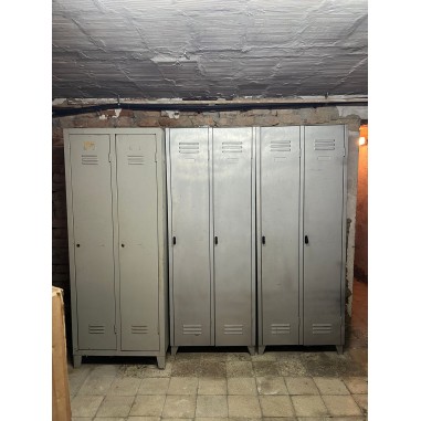 Armadietto doppio in metallo uso spogliatoio 60x180x33 cm