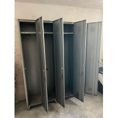 Armadietto doppio in metallo uso spogliatoio 60x180x33 cm 2