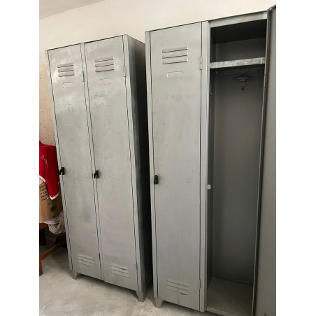 Armadietto doppio in metallo uso spogliatoio 60x180x33 cm