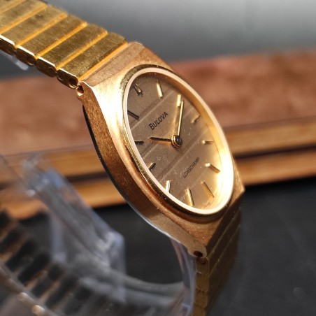 Orologio polso donna Bulova Longchamp acciaio oro pari nuovo