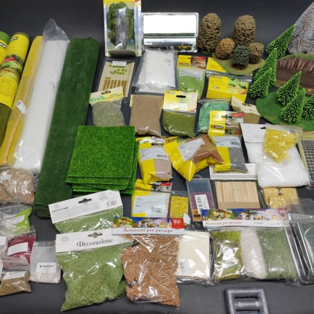 Lotto di elementi per diorama Huge static modelling set