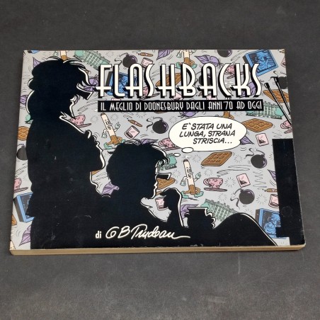 Libro Flashbacks Il meglio di Doonesbury anni 70 ad oggi, Trudeau 1997. Buono